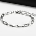 thumbnail image 4 of Stainless Steel Classic Plain Oval Chain Style Bracelet, 4 of 8