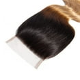 thumbnail image 4 of Ustar Ombre Body Wave Human Hair Closure T1B/4/27 Color Brazilian Virgin Human Hair Ombre 3 Tone Body Wave Human Hair 4x4 Lace Closure Free Part Closure Transparent Lace 14", 4 of 6