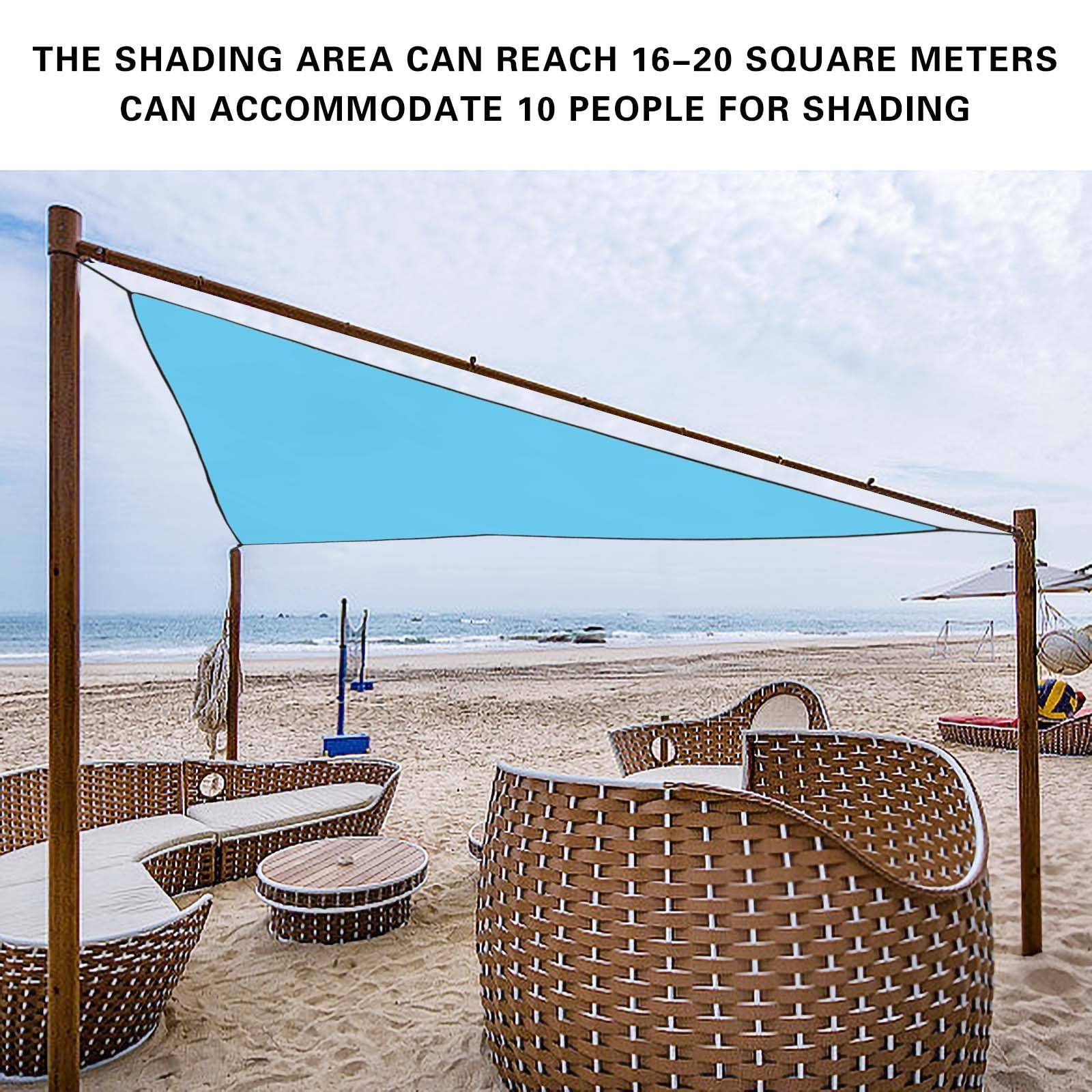 AuroraX Sun Shades Outdoor Patio Sunshade Cloth Portable UV Protection Large 4x4x4m Size Easy to Install Waterproof Outdoor Living for Garden and Pool Use