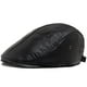 thumbnail image 1 of Gorra plana Gatsby Newsboy de piel sintética negra para hombre, 1 of 2