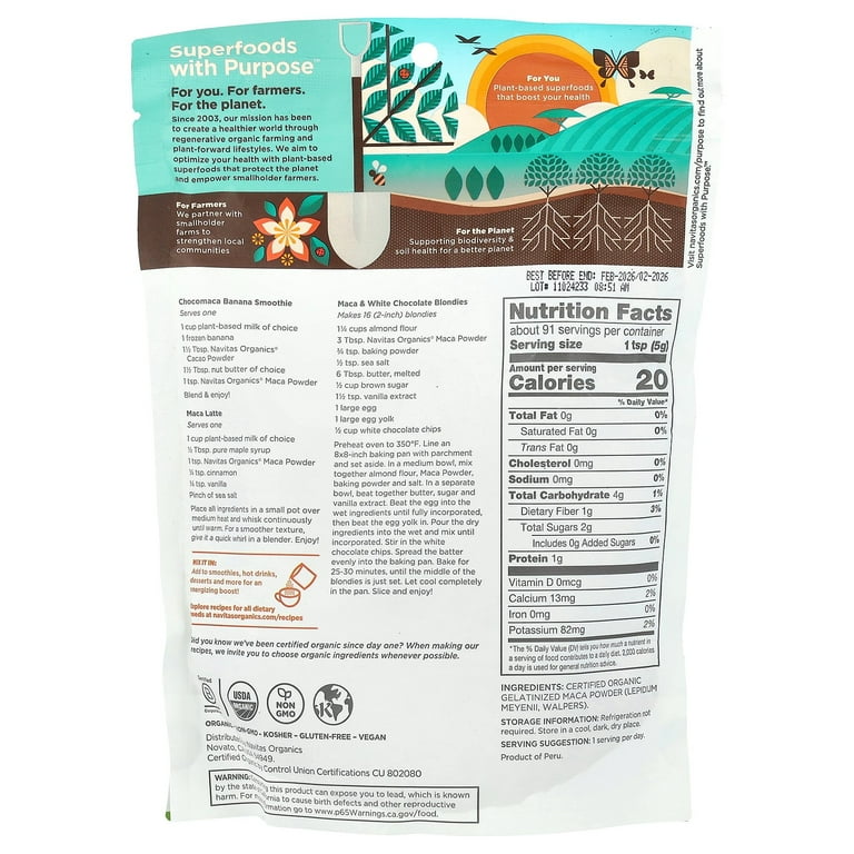 Navitas Organics Maca Powder, 1 Lb, 90 Servings photo 3