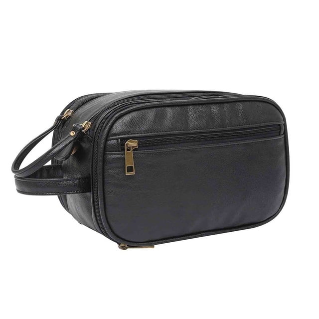 Neceser de piel personalizado para hombre, gran capacidad, para viaje, cosméticos