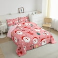 thumbnail image 3 of Manfei Cartoon Santa Claus Bedding Comforter Set,Red Xmas Stocking Twin Comforter Sets,Happy Christmas Bedding Set For Teens,Super Cozy Room Decor Reversible,2-Piece, 3 of 8