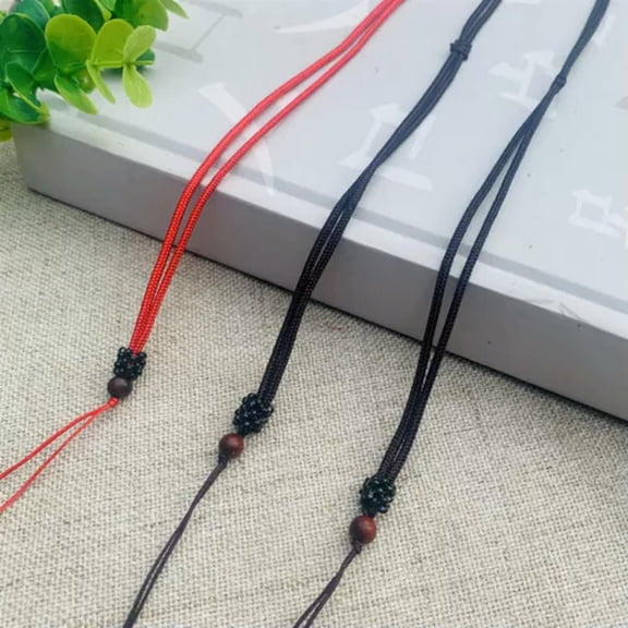 HOOUN Wholesale Pendant Rope Jade Pendant Rope Jewelry Crystal Lanyard 10pcs-Red