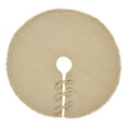 thumbnail image 2 of VHC Brands Festive Natural Burlap Tan Cotton Christmas Tree Skirt, 48" x 48", 2 of 4