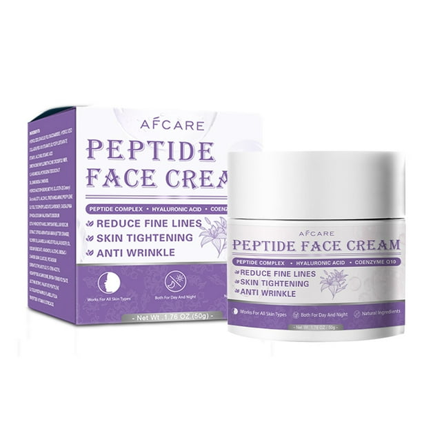 Crema facial péptido, anticarrugas, coenzima Q10, Reduce las líneas finas, crema hidratante reafirmante para la piel, productos nutritivos para el cuidado de la piel tiernos