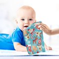 thumbnail image 4 of Coolnut Santa Socks and Candy Canes Baby Muslin Washcloths Face Towel, Christmas Burp Cloths Cotton Wipes 5 PCS Infant Wash Cloth for Newborn Boys Girls 12x12 inches, 4 of 6