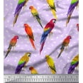 thumbnail image 3 of Soimoi Purple Cotton Poplin Fabric Macaw Parrot Bird Fabric Prints By Yard 42 Inch Wide, 3 of 3