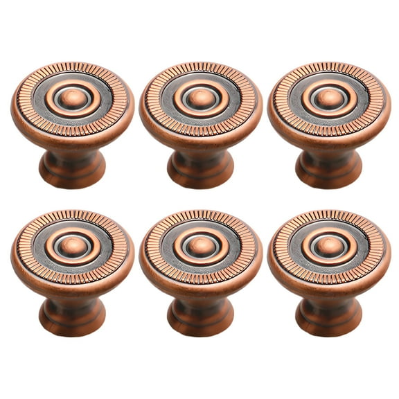 HIBIBUD 6Pcs Cabinet Knobs,Artistic Flair Dresser Knobs,Timeless Vintage Knobs for Cabinets and Drawers,Style1