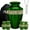 Green and Gold, variant on Black Aluminum Cremation Urn Set – 6-Piece Memorial Collection with Large Adult Cremation Urn and Mini Keepsake Urns for Human Ashes, Handcrafted Tribute