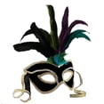thumbnail image 1 of Blinkee NLIDJHEBA Non-Light Up Velvet & Feather Carnival Mask, 1 of 1