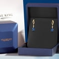 thumbnail image 5 of Gem Stone King 925 Silver and 10K Yellow Gold Neptune Mystic Topaz and Lab Grown Diamond Dangle Earrings for Women | 2.12 Cttw | Gemstone November Birthstone | Pear Shape 8X5MM, 5 of 6