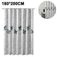 thumbnail image 1 of Cortina de ducha de tela, diseño impermeable y poliéster, secado rápido, dobladillo con peso, juego de cortinas de ducha para baño, duraderas y lavables con 12 ganchos, 1 of 8