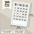 Paper Bingo Cards for Kids and Adults, 180 Reusable Bingo Game Sheets