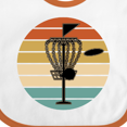 thumbnail image 4 of Inktastic Disc Golf Retro Sunset Boys or Girls Baby Bib, 4 of 4