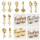 thumbnail image 2 of 1 par de pendientes de aro circulares de acero inoxidable ESSFF para mujeres y hombres, joyería de moda de Color dorado al por mayor Tan Jianjun unisex, 2 of 2