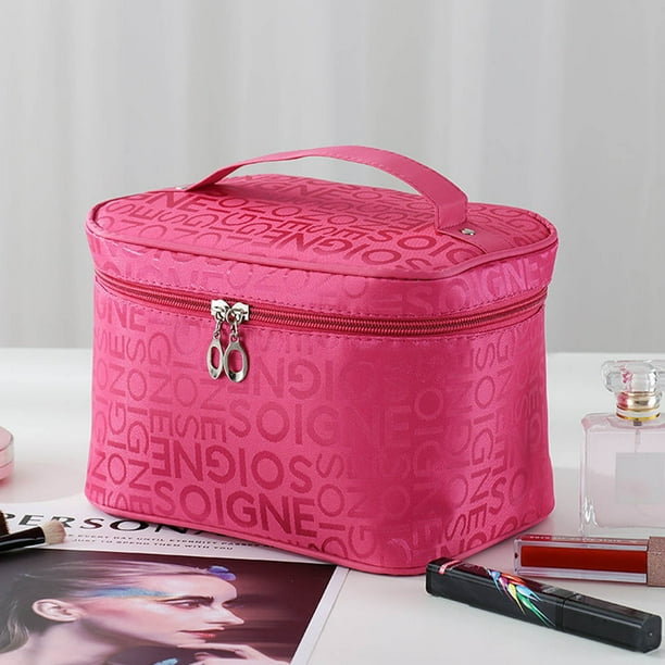 Maleta de maquillaje gran capacidad, bolso de viaje, storage portátil, fashion wash bag, cute women's carrying bag, organizador de belleza, foldable, lightweight, durable, for bedroom,