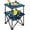 Blue, variant on Folding Camping Table, Portable Outdoor Picnic Table, Lightweight Square Camp Table with Built-in 4 Cup Holders Food Basket and Travel Bag for Barbeque Beach Camping and Tailgate Blue