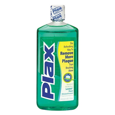 Plax Anti-Plaque Dental Rinse, Soft Mint - 24 Oz, 2