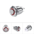 thumbnail image 5 of 12mm Waterproof Metal Momentary Push Button Switch High Flush 4 Pin Red LED 2V, 5 of 5