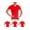 Red, variant on 3-Pack Insta Slim Activewear Compression Crew Neck TA0003
