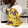 thumbnail image 6 of Coolnut Mardi Gras Carnival Mask Feathers Kitchen Dish Towel Set 4Pcs,Dishcloths Sets Fast Drying Kitchen Towels Tea Towels Gift Set for Drying Cleaning Cooking Baking331 Wash cloth, 6 of 7