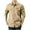 Khaki, variant on JURANMO Sales of The Day Clearance Long Sleeve Shirts for Men Regular Fit Casual Work Blouse Button Down Cargo Shirts Lightweight Jackets Overshirt with Pockets White L