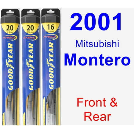 2001 Mitsubishi Montero Wiper Blade Set/Kit (Front & Rear) (3 Blades) -