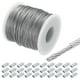 thumbnail image 1 of Cable de alambre de 328 pies (100 m) de acero inoxidable 304 recubierto de vinilo de 1/16" (1.5 mm) con 30 piezas de fundas de aluminio transparentes, 1 of 7