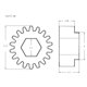 thumbnail image 3 of Engranaje Hexagonal para guitarra, 6 uds., para accesorios de guitarra clásica, 3 of 9