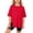 Red, variant on Ticikt Girls Oversized Short Sleeve T Shirts Kids Summer Side Slit Tops Casual Crewneck Basic Tees,Color:,Size:3-4 Years