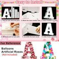 thumbnail image 2 of Mosaic Letters for Balloons, 3FT Marquee Letters Balloon Frame, Giant Marquee Light Up Letter Pre-Cut Foam Board for Birthday Wedding Party Decoration - Letter M, 2 of 5