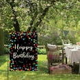 thumbnail image 6 of Happy Birthday Garden Flag - 12x 18inch Double-Sided Outdoor Decoration with Colorful Polka Dots and Confetti Design, Durable Polyester Fiber, Suitable for Yard, Patio, or Party Decoration, 6 of 9