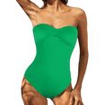 thumbnail image 2 of Hilor Womens Strapless One Piece Swimsuit Bandeau Bathing Suits Sexy Slimming Swimwear, 2 of 7