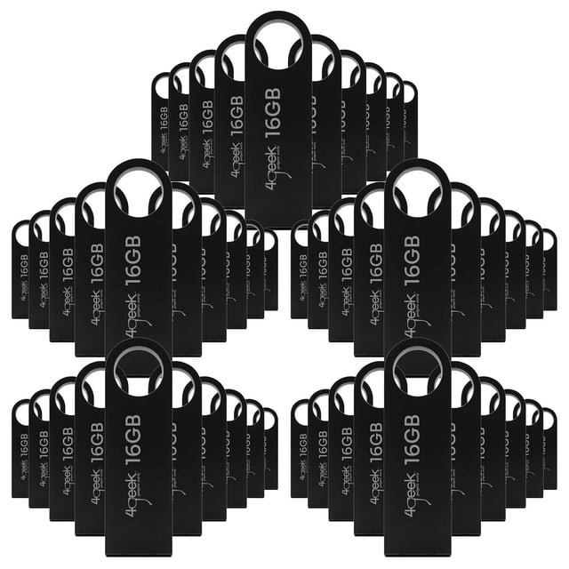 Kit De 50 Piezas De Memorias USB De 16GB 4GEEK Color Negro Ideal para Transferencia De Fotos, Música multicolor