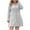 Gray, variant on Lovskoo 2024 Sweater Dress for Women Casual V-Neck Woolen Dress with Waistband Slim Large Size Dress Brown
