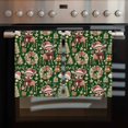 thumbnail image 2 of Green Christmas Kitchen Towels Set of 4, Water Absorbent Dish Towel, Elk Xmas Tree Wreath Balls Bell Decorative Hand Towels - Quick Drying Cloth for Cooking Baking, 18x28 Inch, 2 of 8