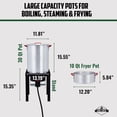 thumbnail image 5 of Hike Crew 15-Piece 50,000 BTU Outdoor Propane Turkey Fryer Kit with Igniter, 30qt & 10qt Pots & More, 5 of 7