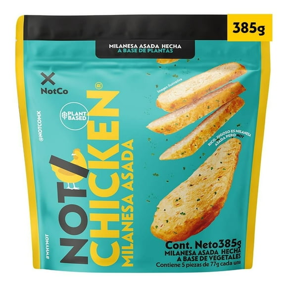 Milanesa asada Not Chicken sabor pollo 385 g