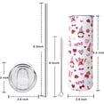 thumbnail image 2 of Love Tumbler with Handle,20 Oz Valentine Tumbler With Straw,Valentine''s Day Coffee Travel Mug Cup Water Bottle,Heart Decor,Valentine''s Day Gifts for Wife Girlfriend Bride, 2 of 6