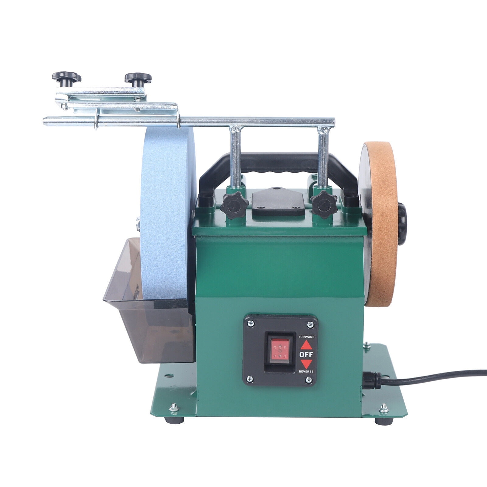 10-Inch Water-Cooled Grinder with Leather-Stropping Wheel | Adjustable Angle Guide, Onboard Carrying Handle, 220 Grit Sharpening Stone | 240W Electric Motor, Versatile Use