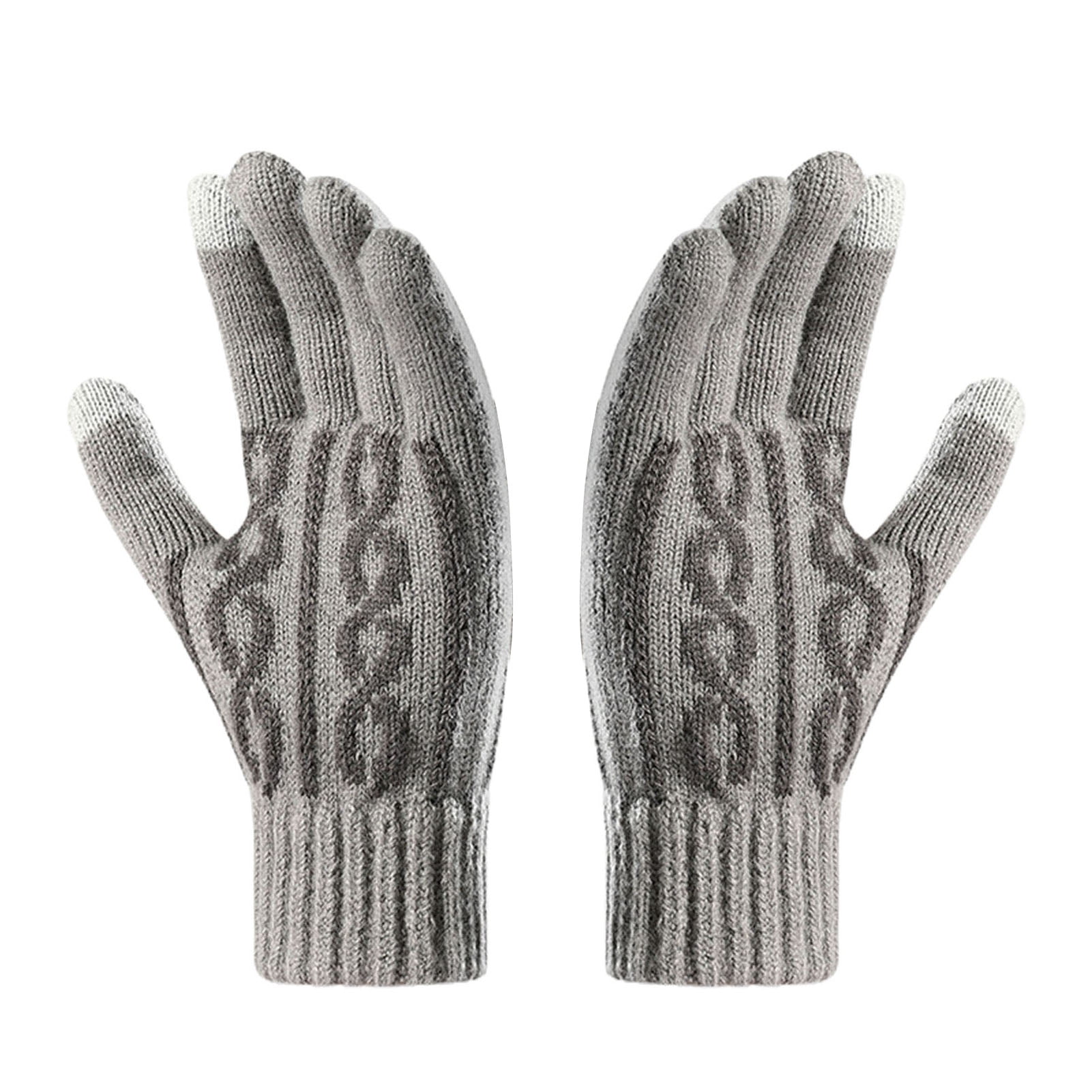 Womens Winter Touchscreen Gloves Soft Alpaca Wool Warm Thermal Elastic Knit Glove 