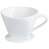 Fino Coffee Filter Cone, Fine White Porcelain, Number 4-Size, Brews 8 to 12-Servings