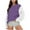 Purple, variant on QQAMB Sweatshirt for Women Patchwork Color Crewneck Pullover Casual Long Sleeve Loose Comfort Sweatshirts Tops