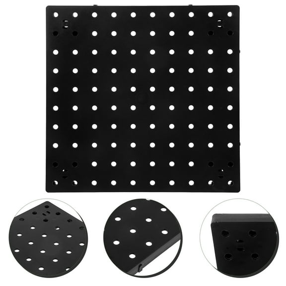 GAXIRE 1Pack Pegboard Wall Organizer Black Plastic Panels 25.00X25.00X1.50CM for Kitchen Accessories