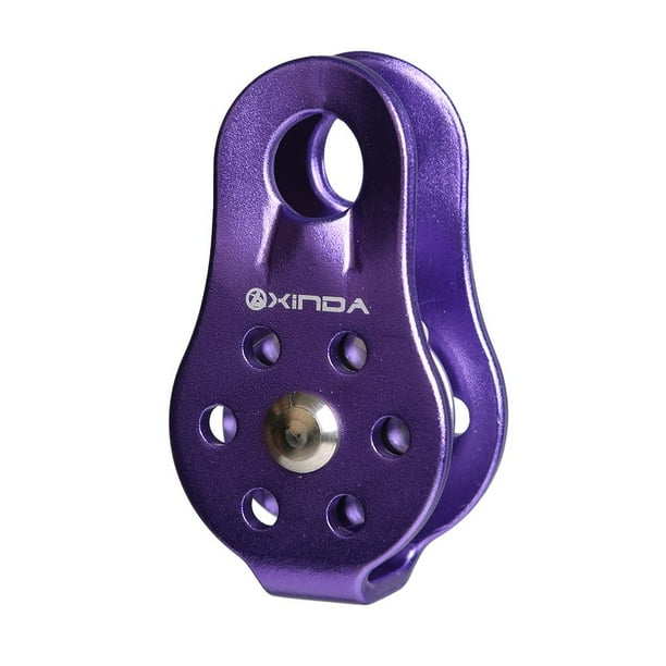 20KN Polea de escalada Escalada fijo Dispositivos Púrpura shamjiam Polea de cuerda de montañismo