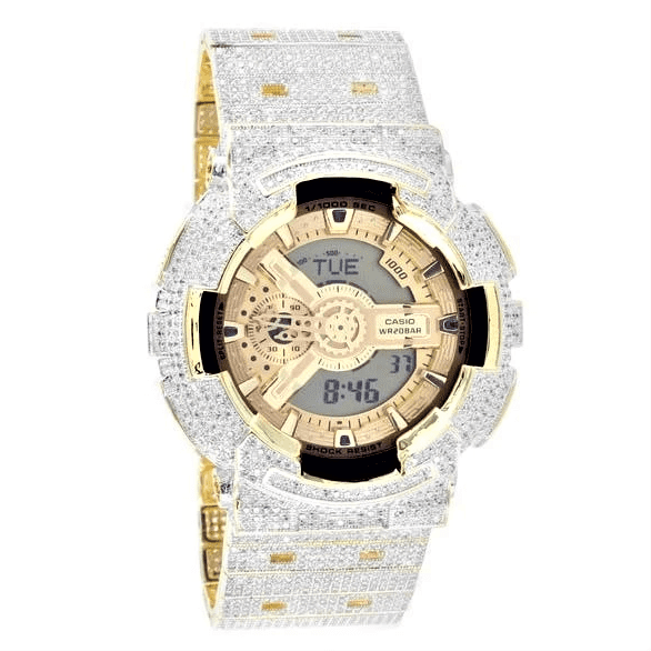 iced out g shock real diamonds