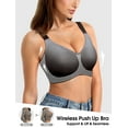 thumbnail image 4 of MINTREUS Womens Wireless Comfortable Bra Supportive No Underwire Bras Honeycomb Breathable Cup Push Up Bra Sports Bras, 4 of 8