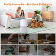 thumbnail image 3 of AIRROMI Air Purifier for Home Bedroom, 990 Sq Ft, 3-in-1 Filter HEPA Layer for Pet Hair and Odors, 23 dB Sleep Mode, Aromatherapy, Night Light & Timer, A2001 Lavender Purple, 3 of 10