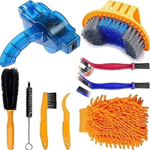 Bike Cleaning Kit (9pcs), Including Chain Cleaner for Cycling,Bicycle Clean Brush Tools for Mountain/MT/Road/BMX Bike$$Sport & Recreation Other